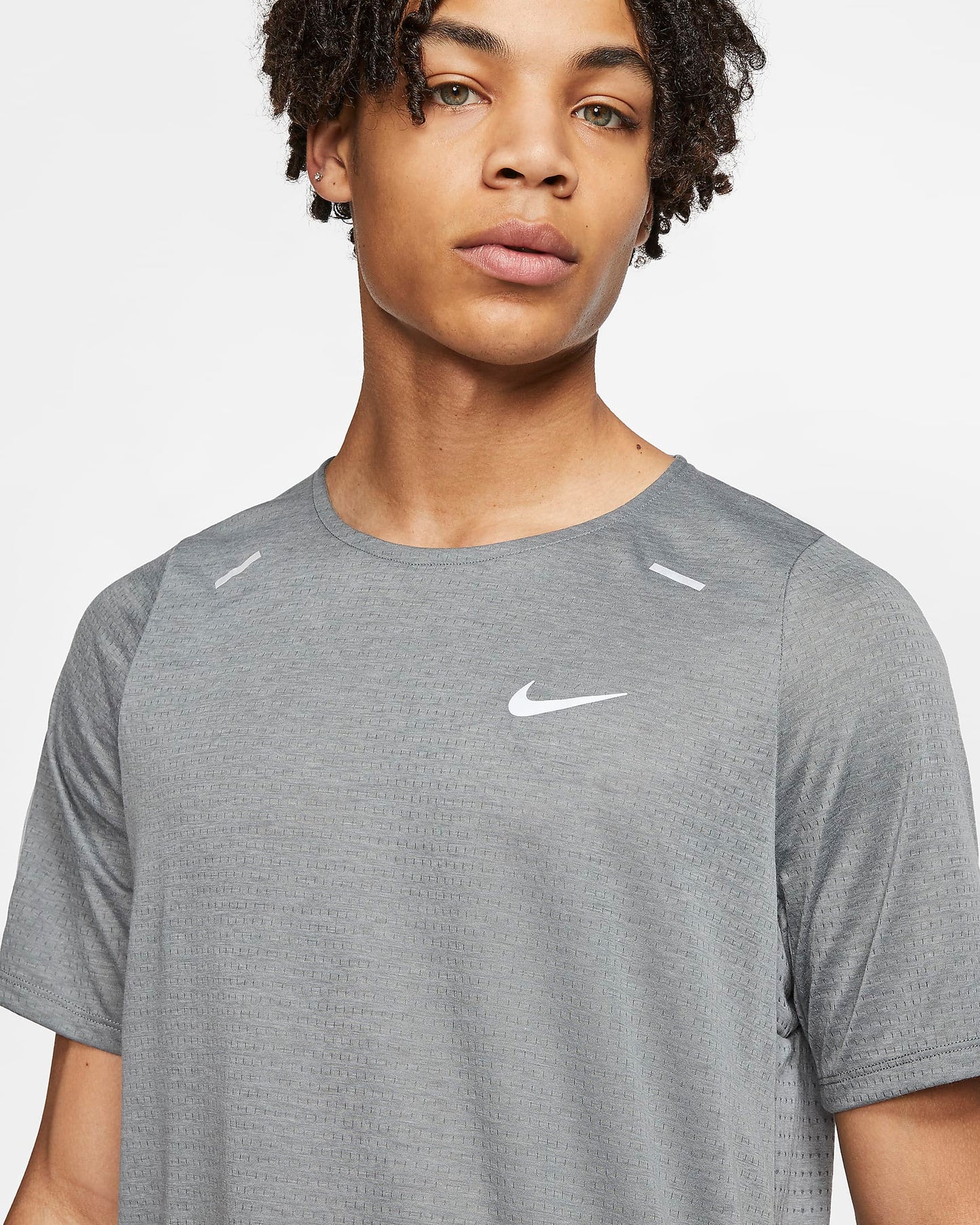 Nike Men's Rise 365 Running Top, Smoke Grey/Heather