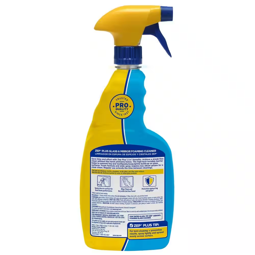ZEP 32 oz. Glass and Mirror Foaming Glass Cleaner