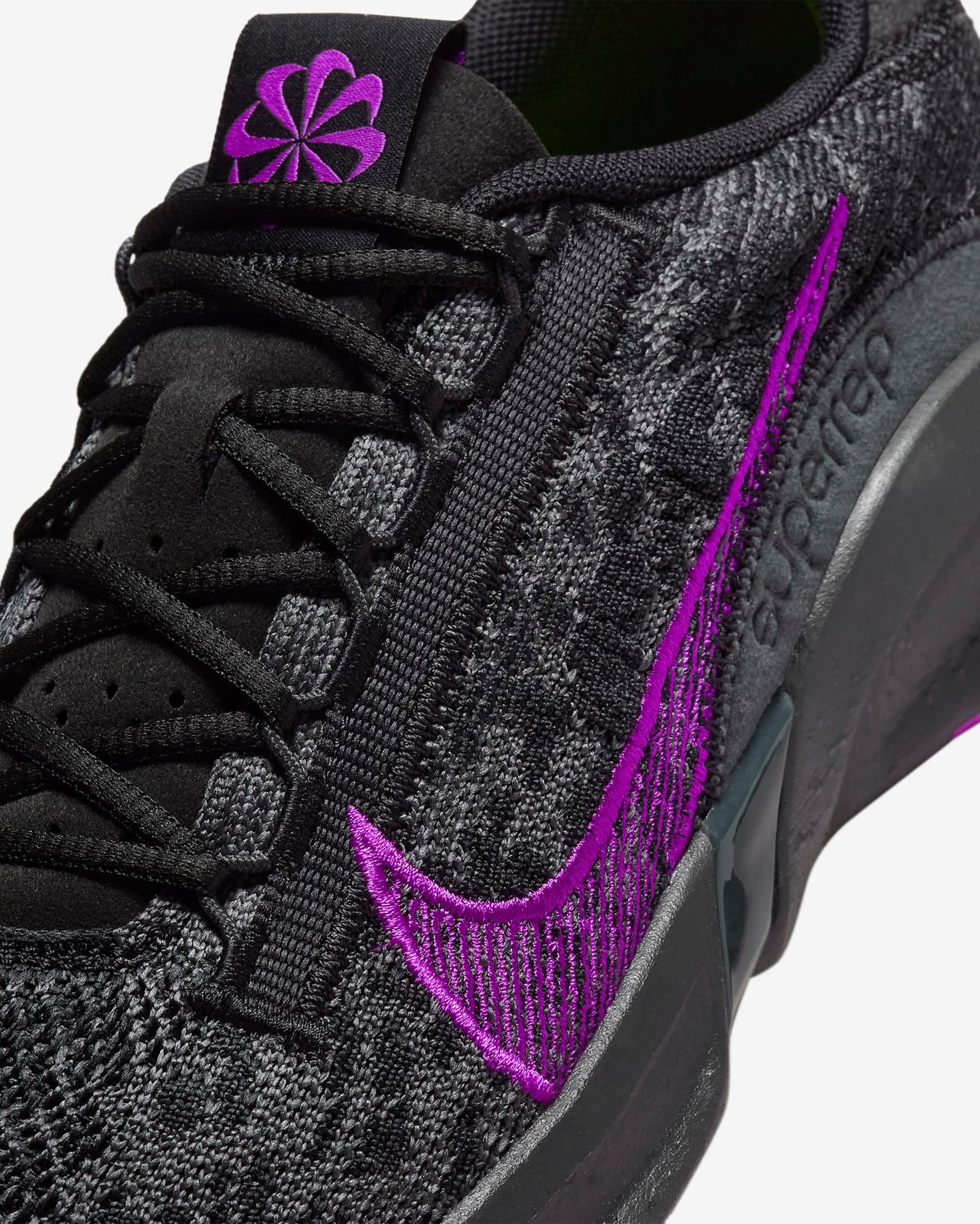 Nike SuperRep Go 3 Flyknit Next Nature Women's, Black/Anthracite/Volt/Vivid Purple