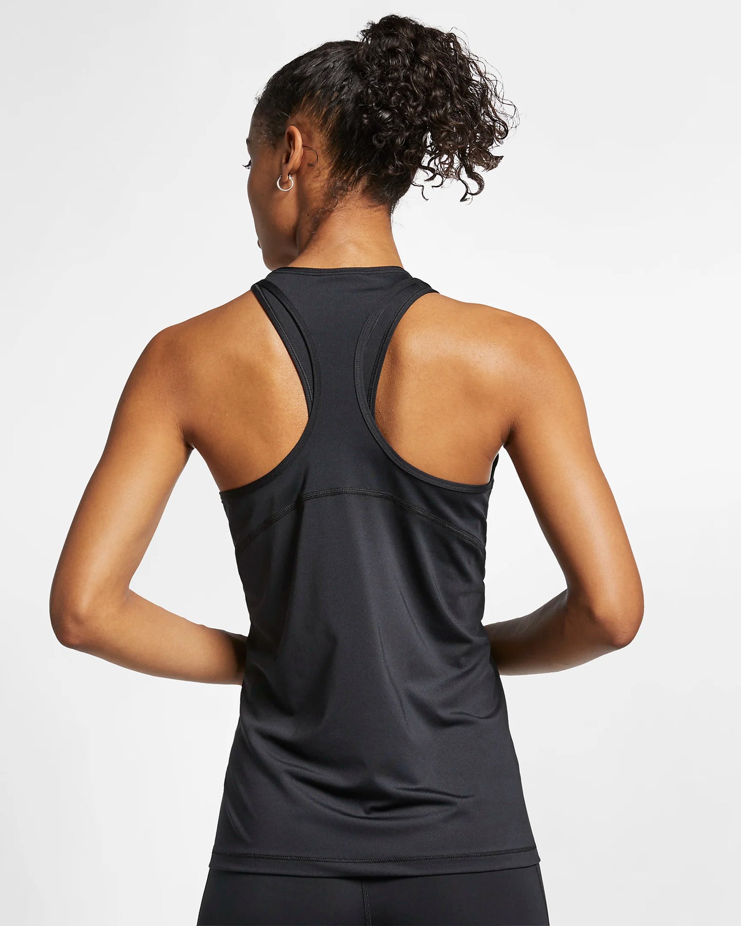 Nike Women's Pro Mesh Tank, Black/White