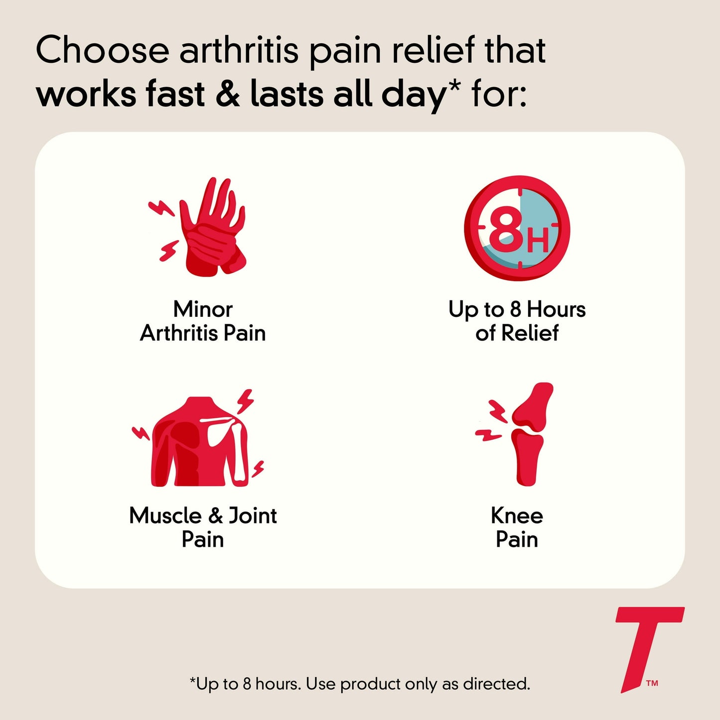 Tylenol 8 Hour Arthritis & Joint Pain Acetaminophen Caplets, 100 Count