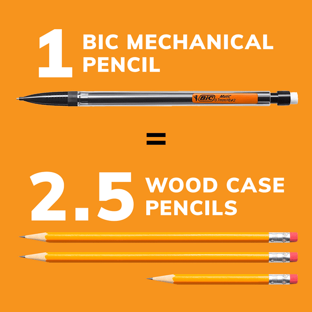 BIC Xtra-Smooth Mechanical Pencils with Erasers, 40-Count Pack, Bulk Mechanical Pencils for School Supplies