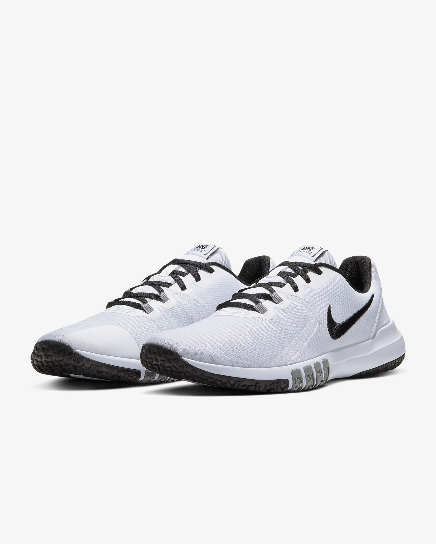 Nike Men's Flex Control 4 Workout Shoes, White/Smoke Grey/Black