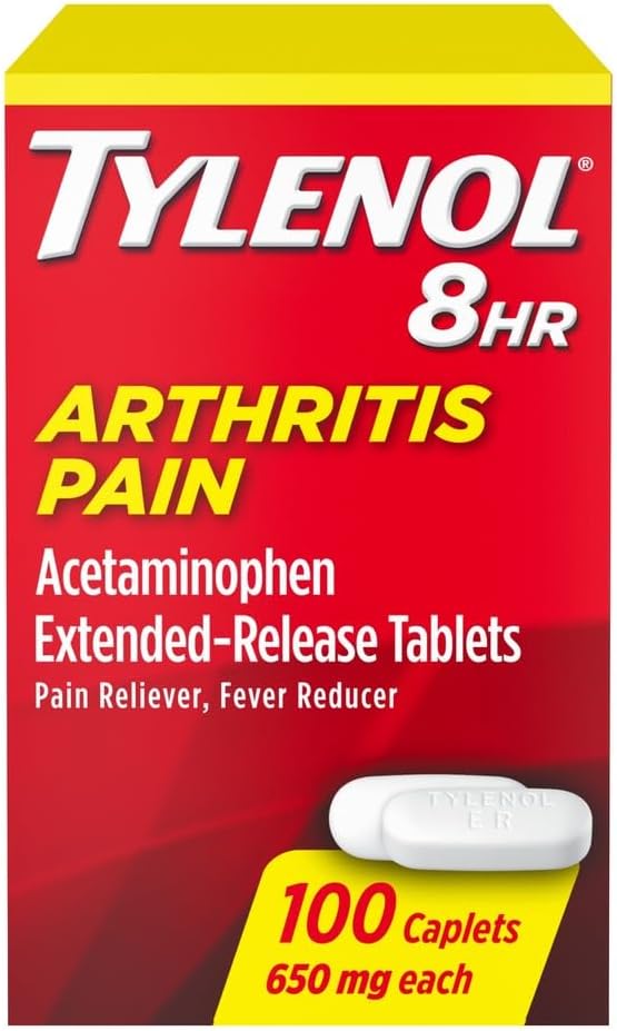 Tylenol 8 Hour Arthritis Pain Tablets with Acetaminophen for Joint Pain, 100 ct