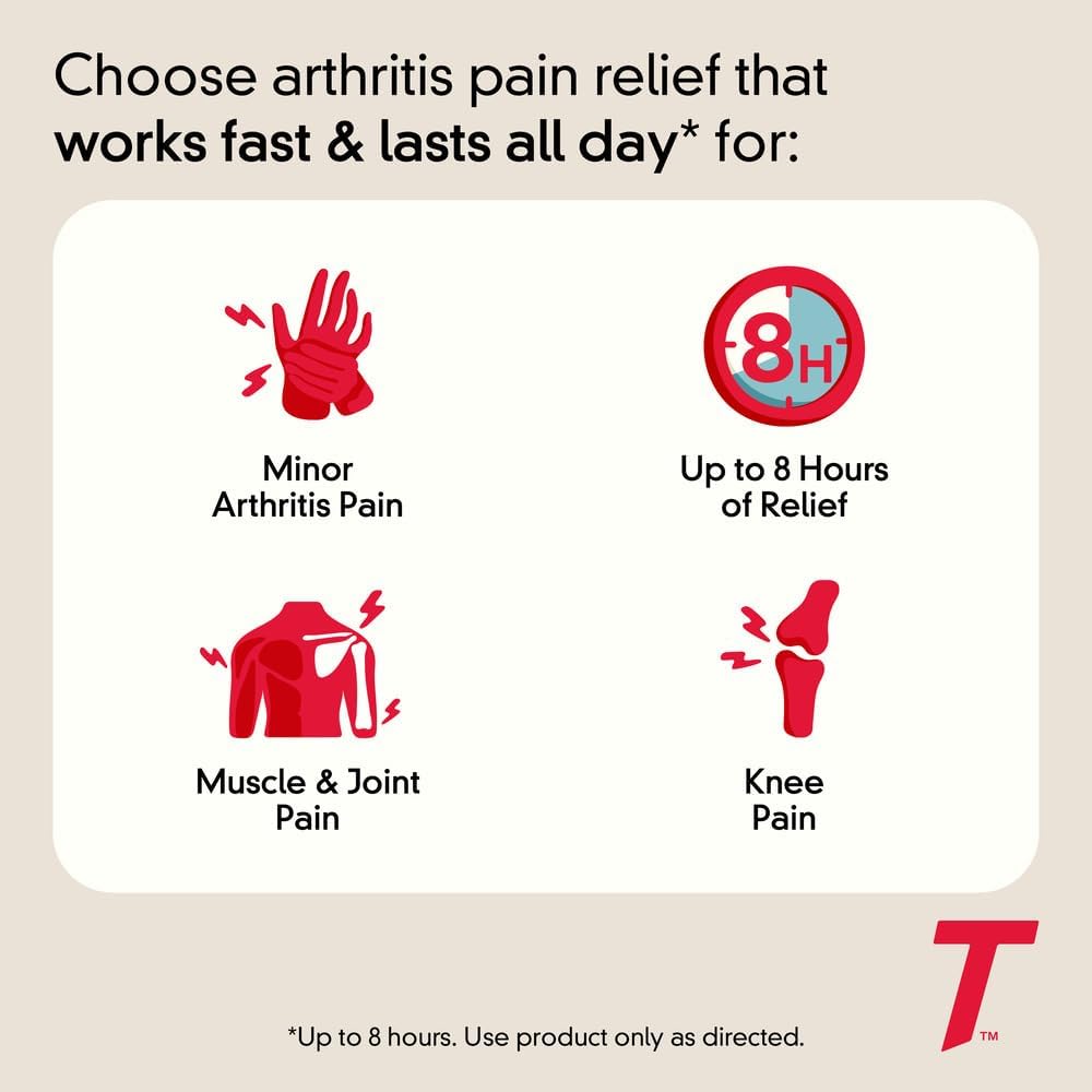 Tylenol 8 Hour Arthritis Pain Tablets with Acetaminophen for Joint Pain, 100 ct