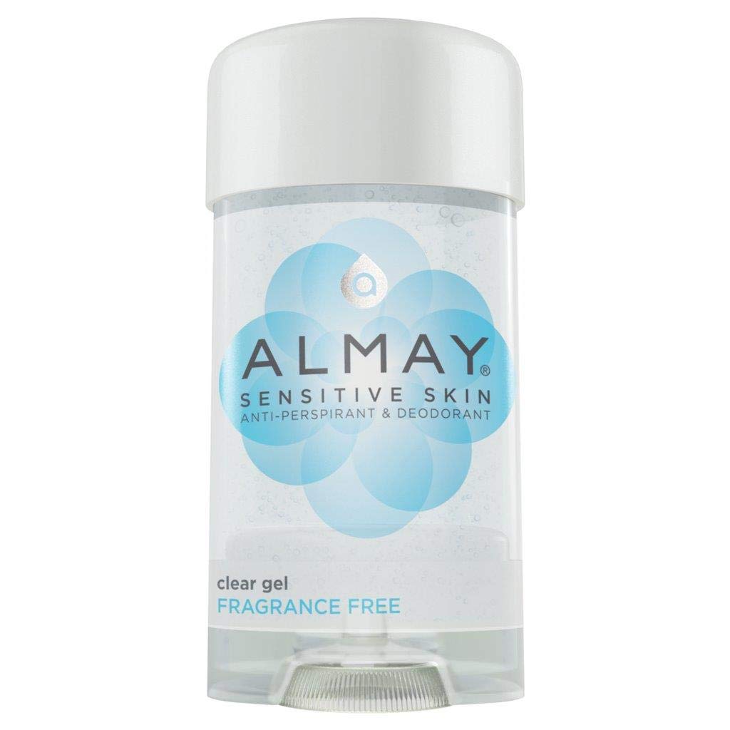 Almay Deodorant for Women, Gel Antiperspirant, Hypoallergenic, Dermatologist Tested for Sensitive Skin, Fragrance Free, 2.25 Oz