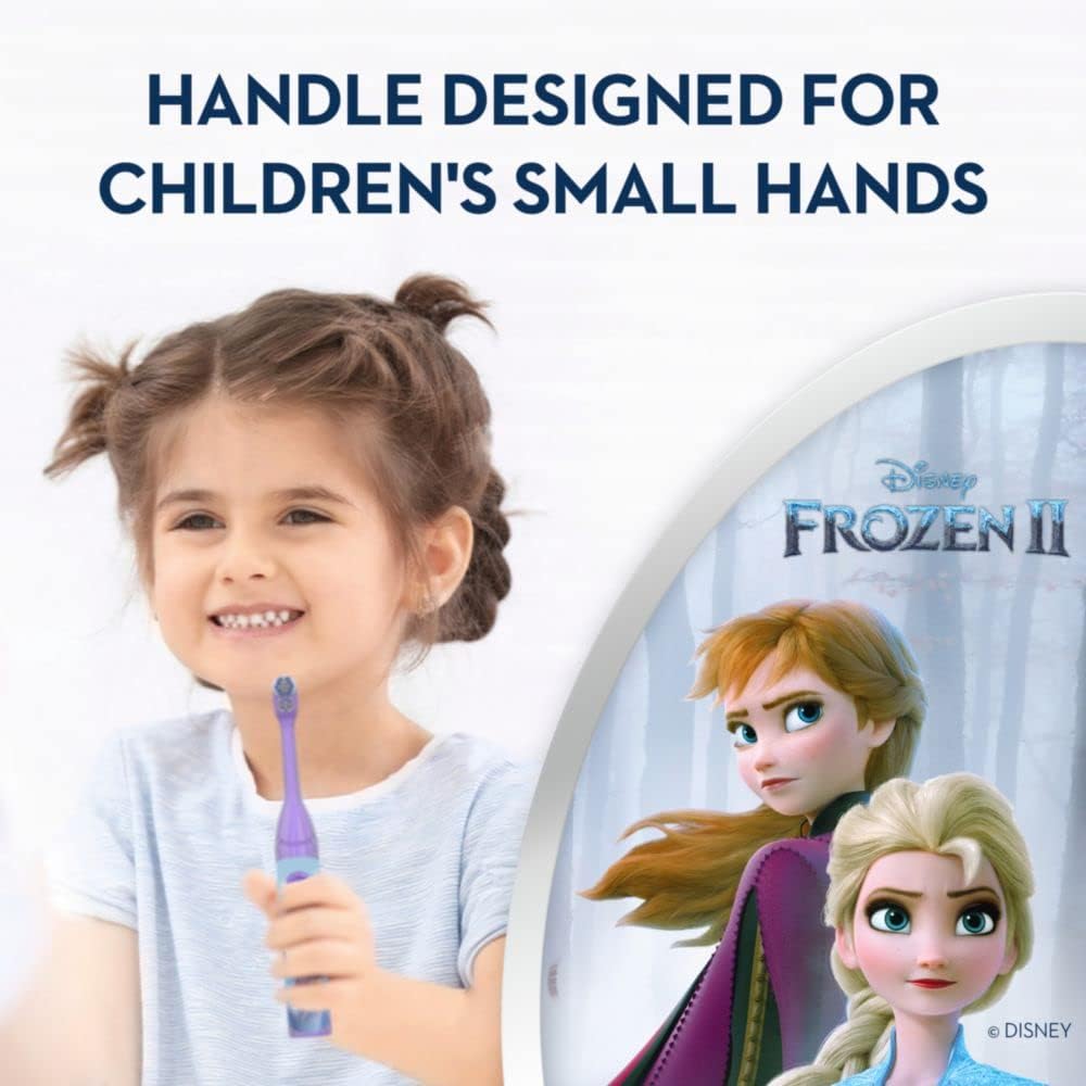 Oral-B Kids Battery Power Electric Toothbrush Featuring Disney's Frozen for Children and Toddlers age 3+, Soft (Characters May Vary)