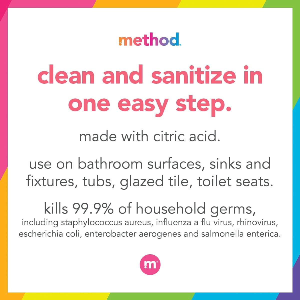 Method Antibacterial Bathroom Cleaner, Spearmint, Removes Mold + Mildew stains, 28 Fl Oz