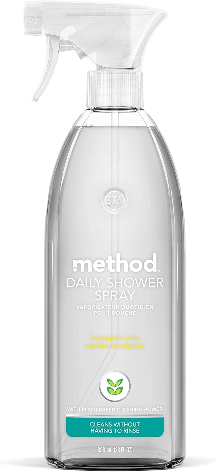 Method Daily Shower Spray Cleaner, Eucalyptus Mint, For Showers, Tile, Fixtures, Glass and Tubs, fl 28 oz (Pack of 1)