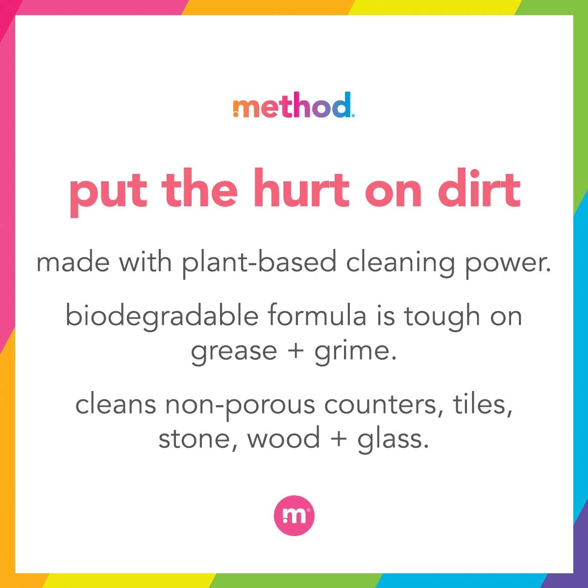 Method All-Purpose Cleaner, Pink Grapefruit, Plant-Based and Biodegradable Formula Perfect for Most Counters, Tiles, Stone, and More, 28 oz spray bottle