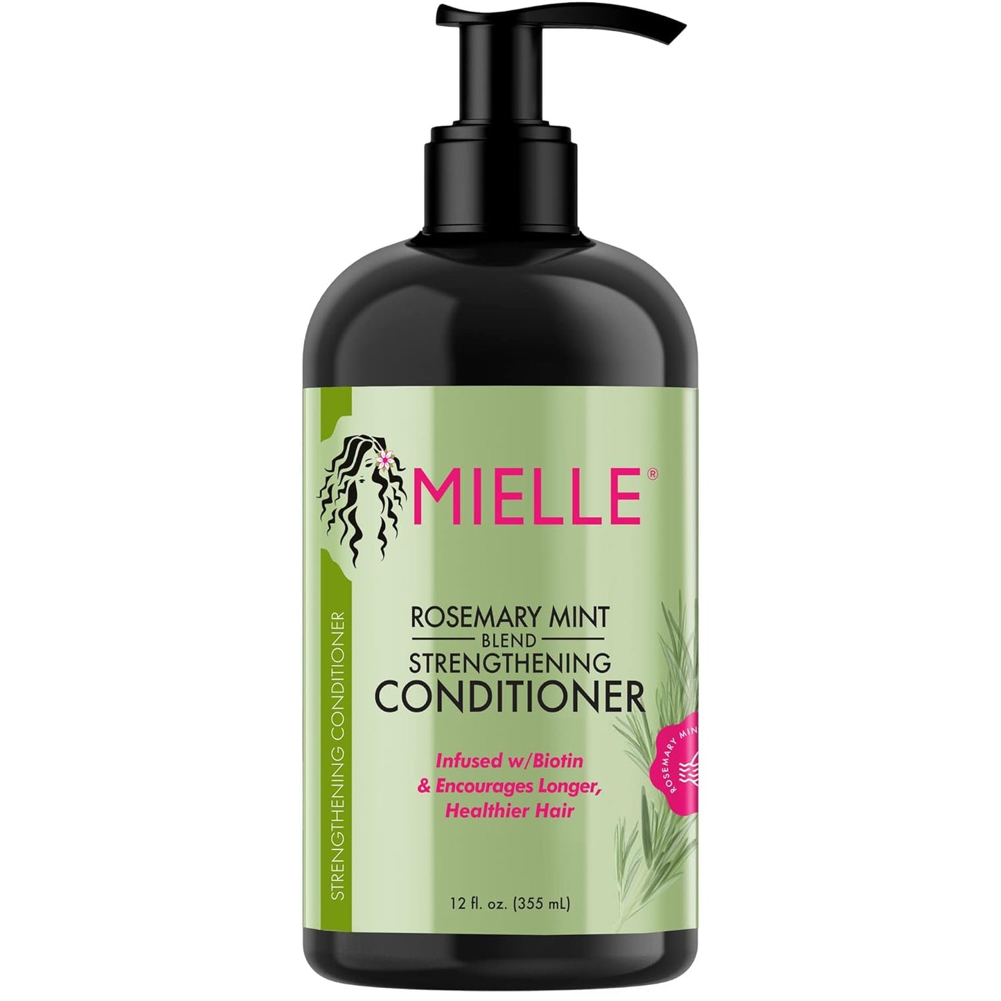 Mielle Organics Rosemary Mint Strengthening Conditioner with Biotin, 12 Ounce