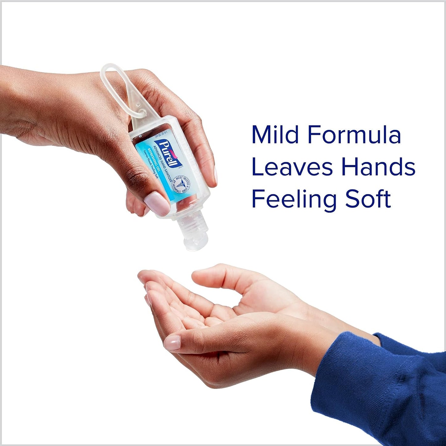 Purell Advanced Hand Sanitizer Variety Pack, Naturals and Refreshing Gel, 1 Fl Oz Travel Size Flip-Cap Bottle with Jelly Wrap Carrier (Pack of 8)