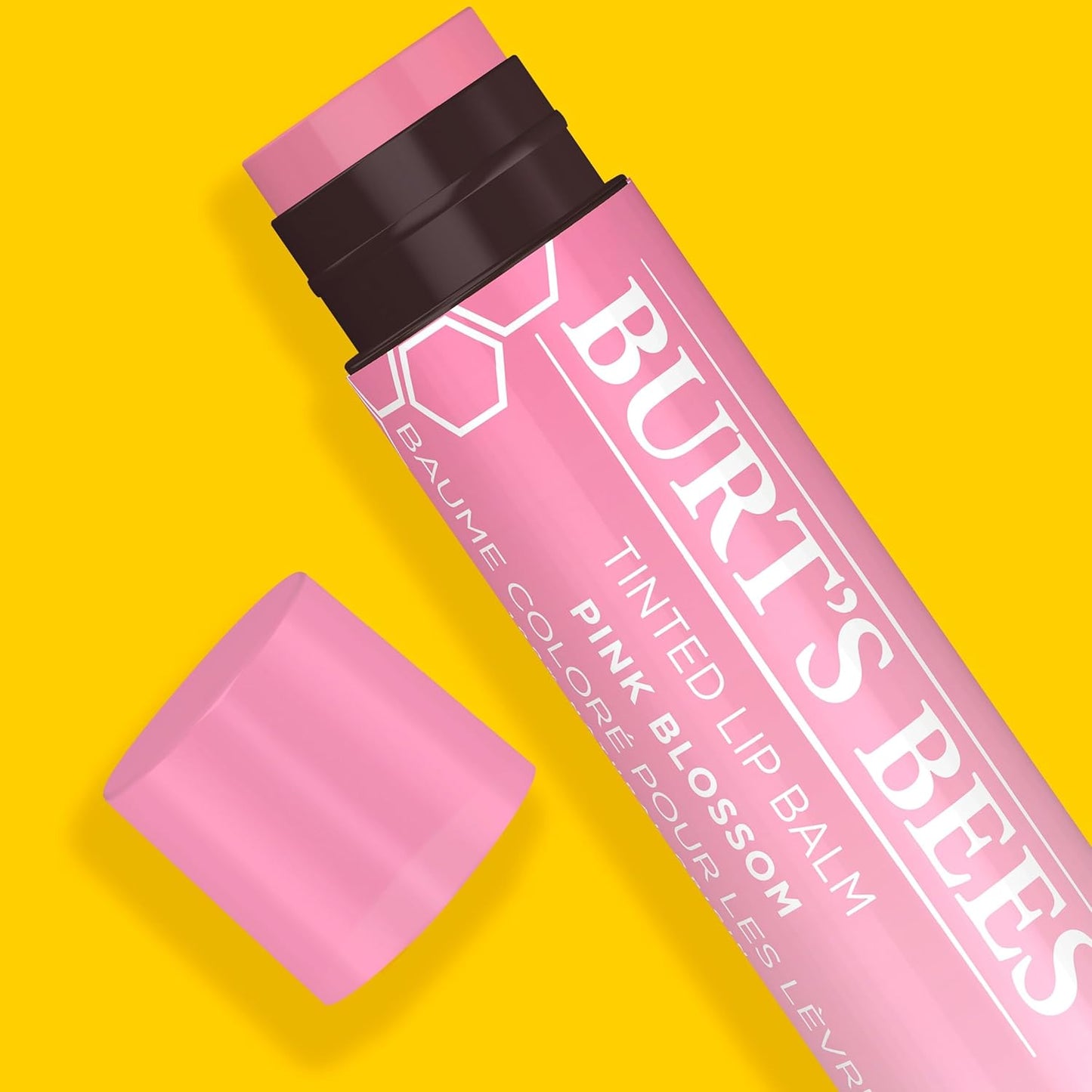 Burt's Bees Lip Tint Balm Stocking Stuffers Gifts, Long Lasting 2 in 1 Duo Tinted Balm Formula, Color Infused with Hydrating Shea Butter for a Natural Looking Buildable Finish, Pink Blossom (2-Pack)