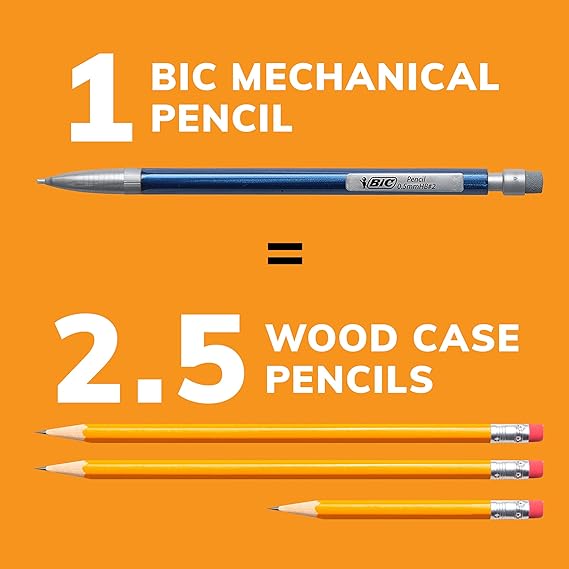 BIC Variety Pack, Assorted Sizes, 0.5mm, 0.7mm, 0.9mm, 60-Count, Refillable Design for Long-Lasting Use