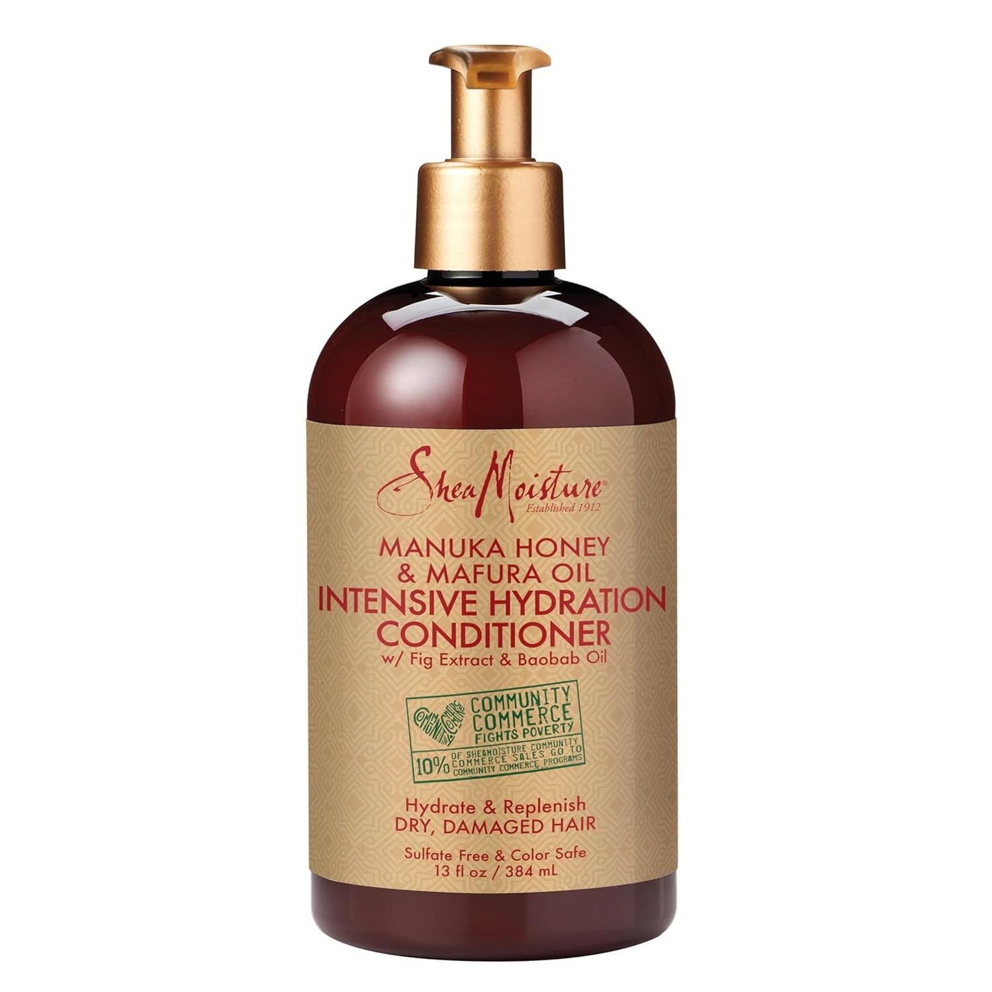 SheaMoisture Conditioner Intensive Hydration for Dry, Damaged Hair Manuka Honey and Mafura Oil to Nourish and Soften Hair 13 oz