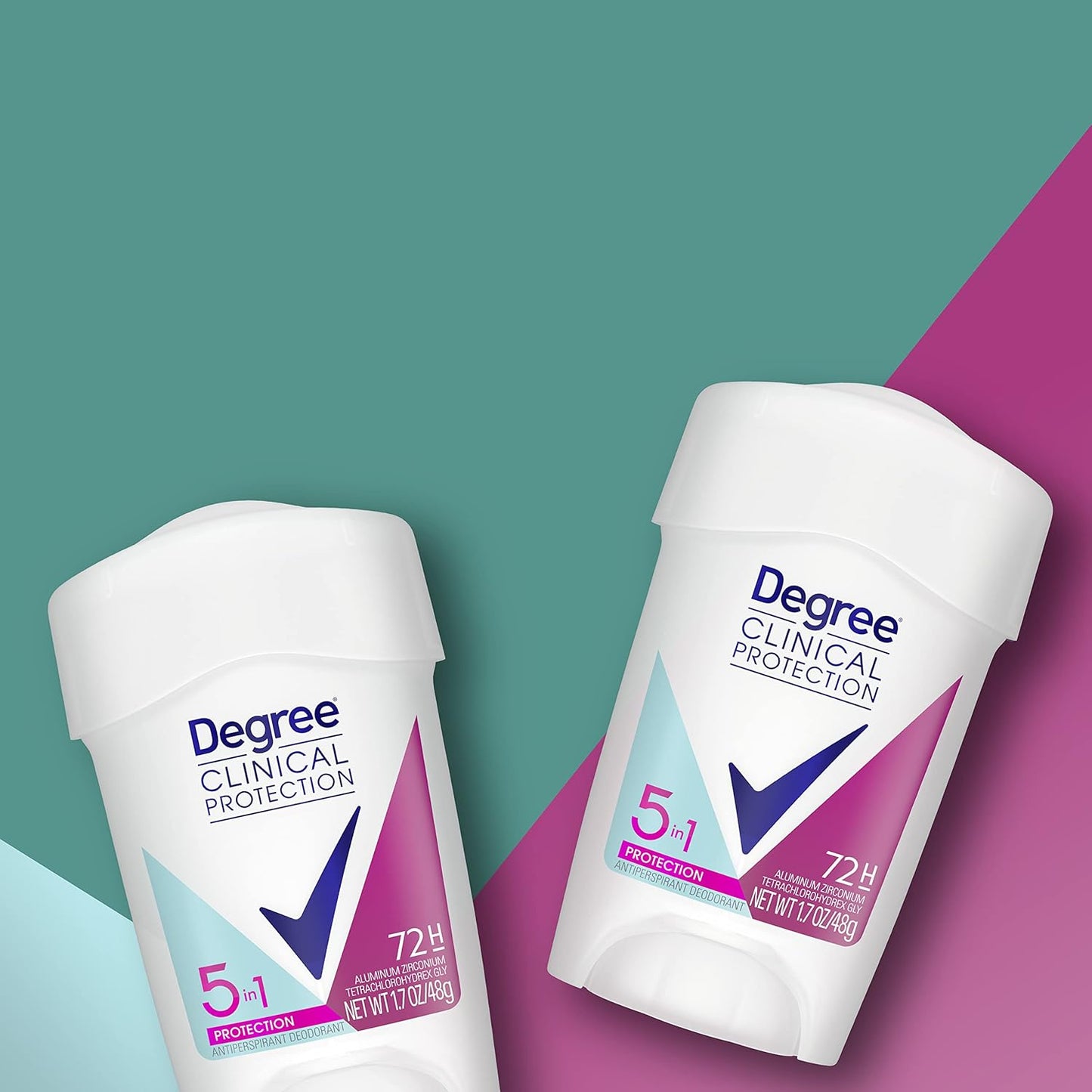 Degree Clinical Protection Antiperspirant Deodorant 72-Hour Sweat & Odor Protection 5-in-1 Antiperspirant for Women 1.7 oz