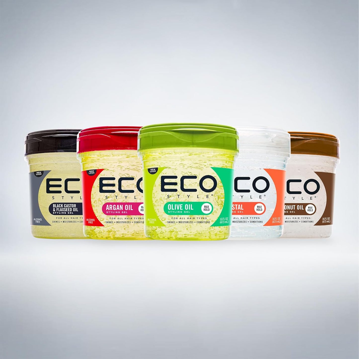 Eco Style Gel Olive Oil Styling - Adds Shine and Tames Split Ends - Delivers Moisture to Scalp - Nourishes And Repairs - Provides Weightless and Superior Hold - Ideal for all Hair - 8 oz