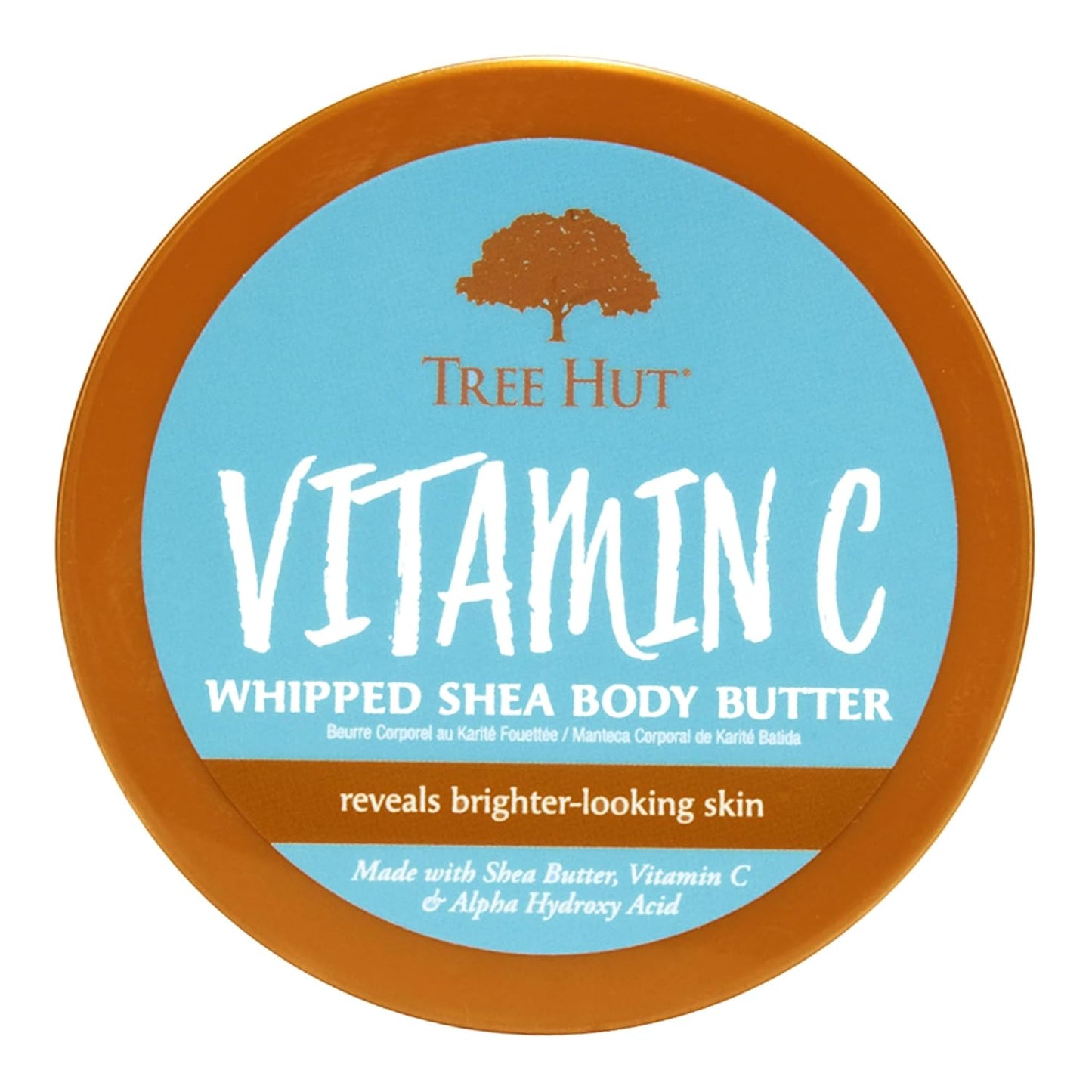 Tree Hut Vitamin C Whipped Shea Body Butter, 8.4oz, Lightweight, Long-lasting, Hydrating Moisturizer with Natural Shea Butter for Nourishing Essential Body Care