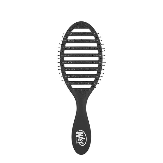 Wet Brush Speed Dry Hair Brush, Black - Vented Design & Ultra Soft HeatFlex Bristles Are Blow Dry Safe With Ergonomic Handle Manages Tangle and Uncontrollable Hair - Pain-Free Hair Accessories