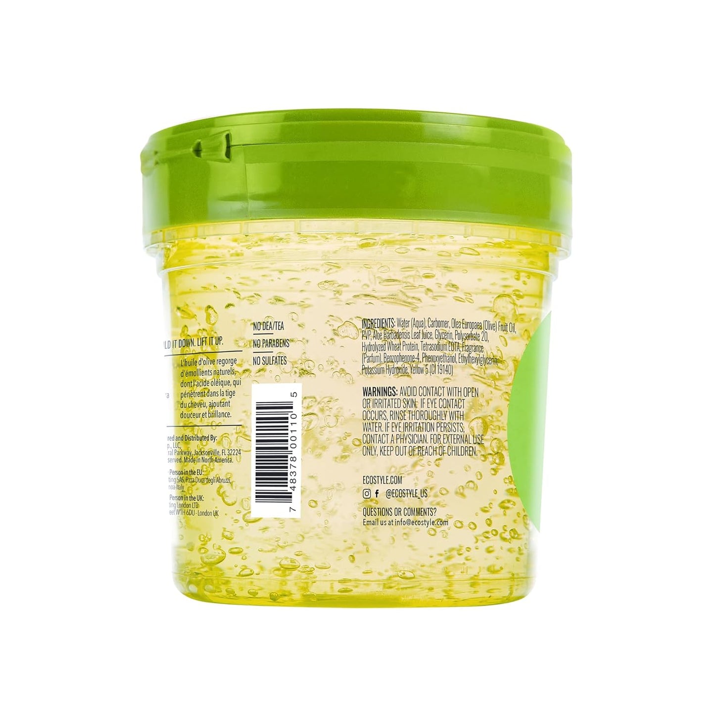 Eco Style Gel Olive Oil Styling - Adds Shine and Tames Split Ends - Delivers Moisture to Scalp - Nourishes And Repairs - Provides Weightless and Superior Hold - Ideal for all Hair - 8 oz