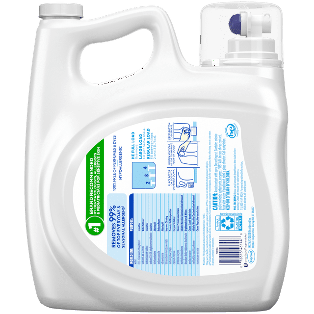 all Liquid Laundry Detergent with Advanced OXI Stain Removers and Whiteners, Free Clear, 141 Ounce, 79 Loads
