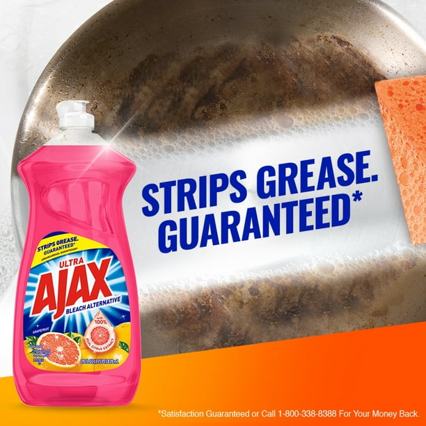Ajax Ultra Bleach Alternative Dishwashing Liquid Dish Soap, Grapefruit Scent - 52 Fluid Ounce