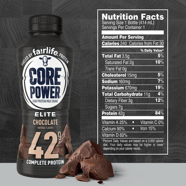 Fairlife Core Power Elite 42g. Protein Shake, Chocolate (14 fl. oz., 8 pk.)