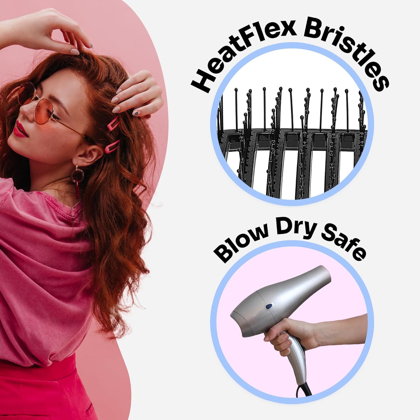 Wet Brush Speed Dry Hair Brush, Black - Vented Design & Ultra Soft HeatFlex Bristles Are Blow Dry Safe With Ergonomic Handle Manages Tangle and Uncontrollable Hair - Pain-Free Hair Accessories