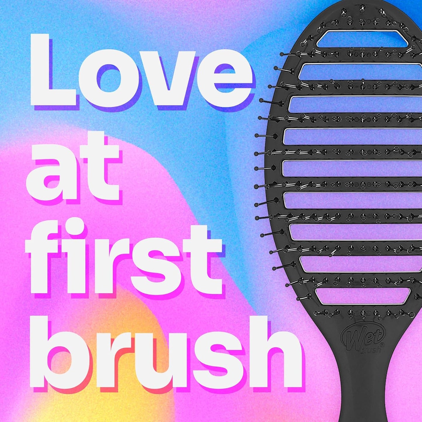 Wet Brush Speed Dry Hair Brush, Black - Vented Design & Ultra Soft HeatFlex Bristles Are Blow Dry Safe With Ergonomic Handle Manages Tangle and Uncontrollable Hair - Pain-Free Hair Accessories