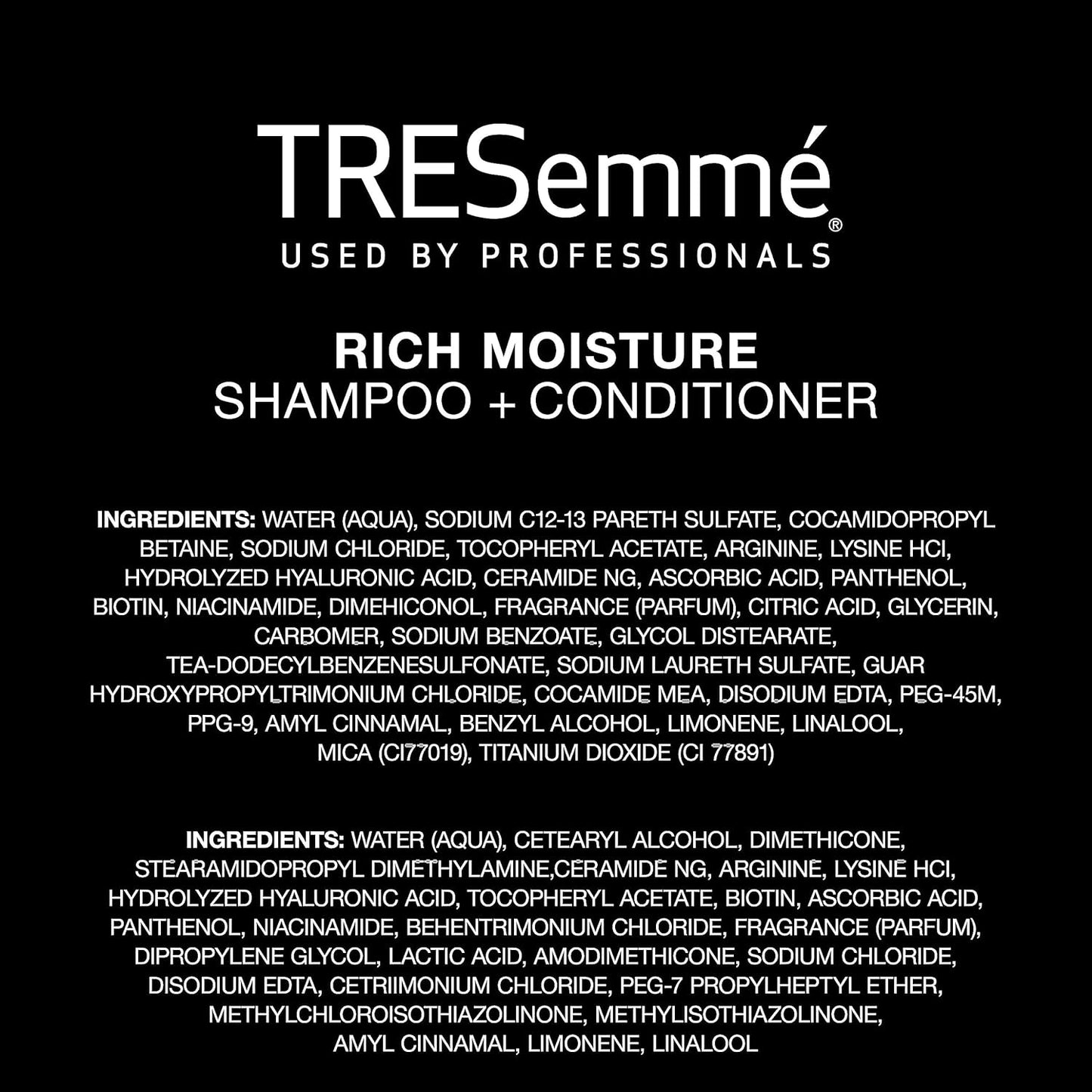 TRESemmé Rich Moisture Shampoo and Conditioner Rich Moisture 2 Count for Dry Hair Formulated With Vitamin E and Biotin 28 oz