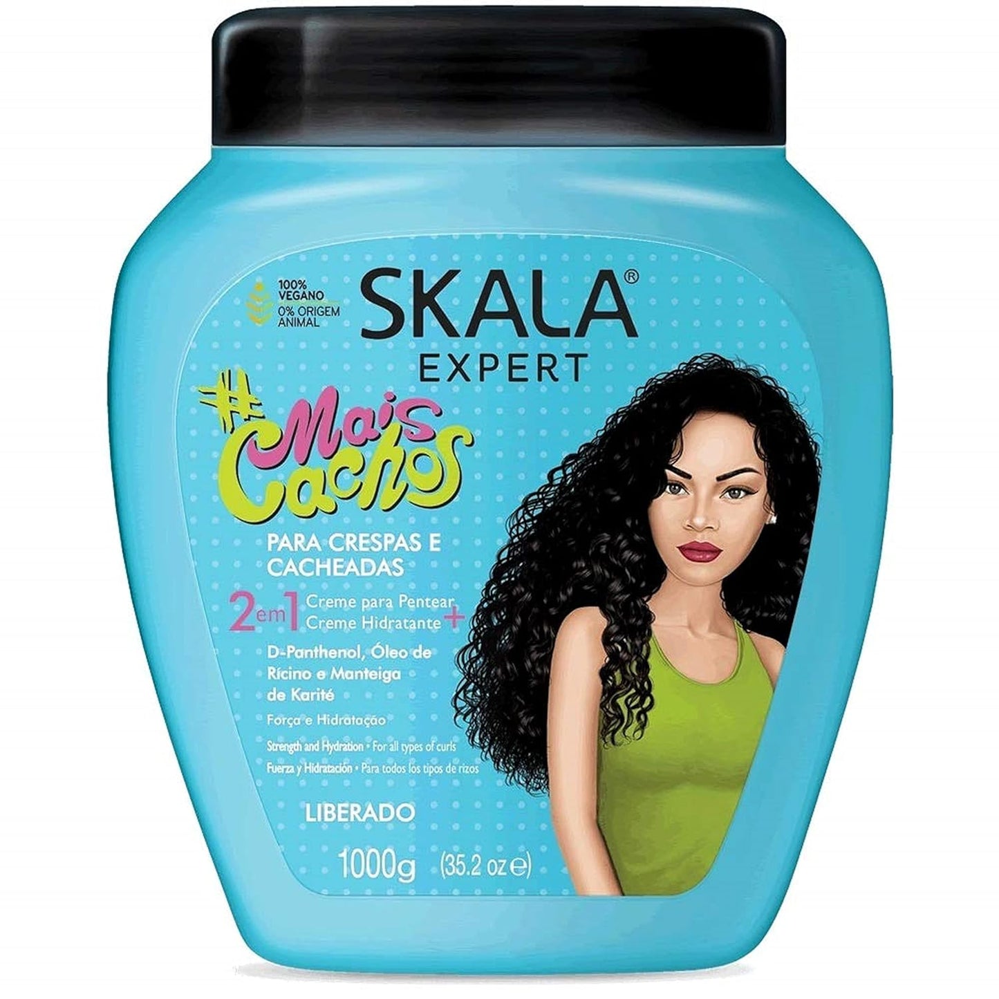 SKALA Mais Cachos for hair type 3ABC - 2 IN 1 Conditioning Treatment Cream & Cream To Comb 35.2oz