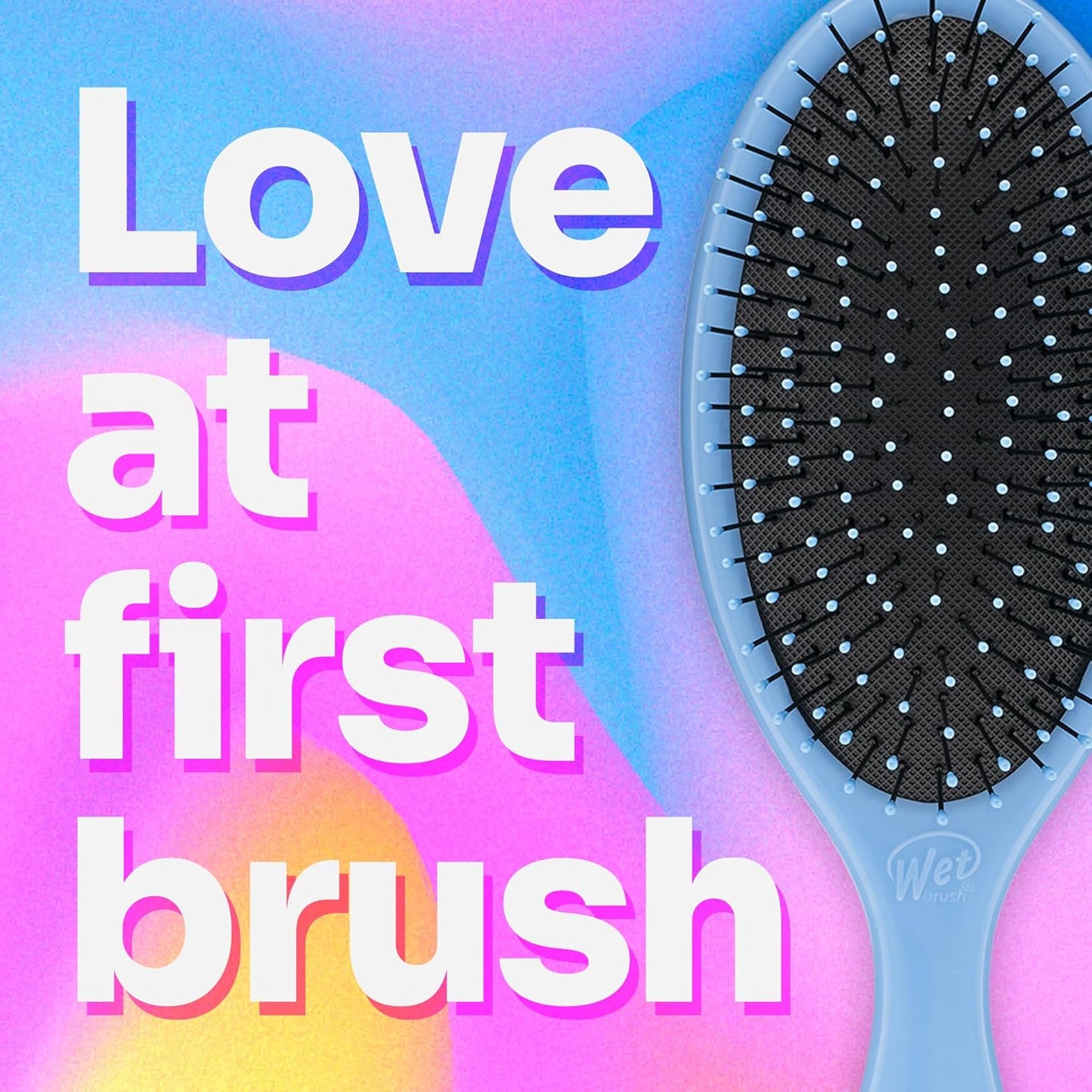 Wet Brush Detangling Brush, Original Detangler Brush (Sky) - Wet & Dry Tangle-Free Hair Brush for Women & Men - No Tangle Soft & Flexible Bristles for Straight, Curly, & Thick Hair