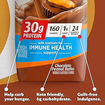 Premier Protein Protein Shake, Chocolate Peanut Butter, 30g Protein, 1g Sugar, 11 fl oz Pack of 12