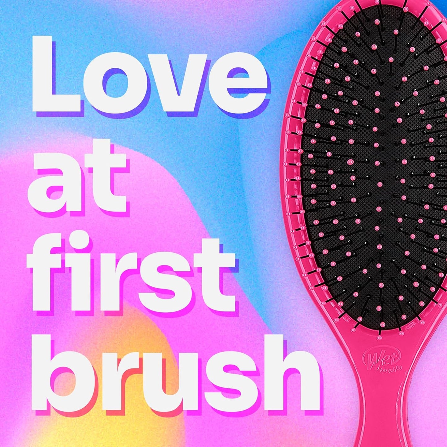 Wet Brush Detangling Brush, Original Detangler Brush (Pink) - Wet & Dry Tangle-Free Hair Brush for Women & Men - No Tangle Soft & Flexible Bristles for Straight, Curly, & Thick Hair