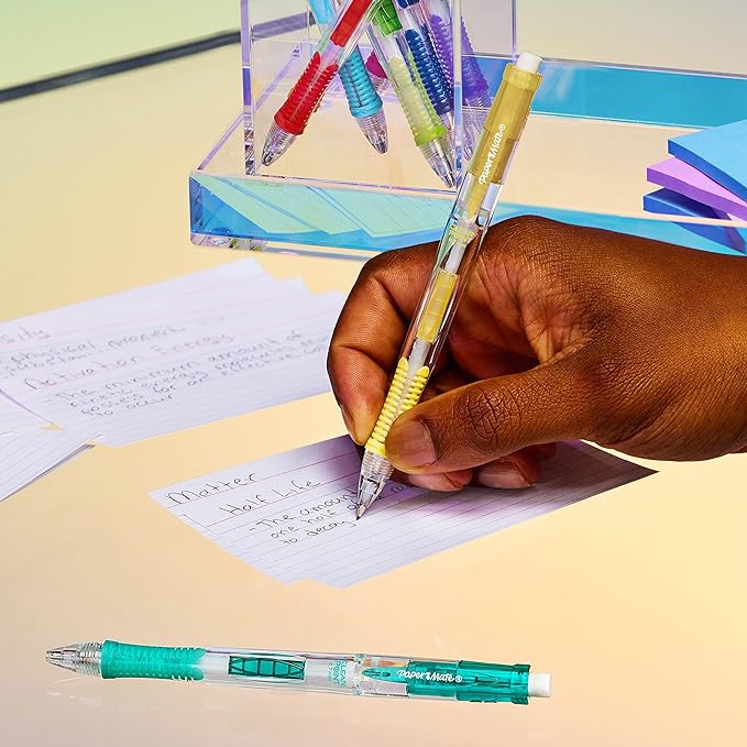 Paper Mate Clearpoint Mechanical Pencils 0.7mm, HB #2 Pencil Lead, 2 Pencils, School Supplies, Teacher Supplies, Drawing Pencils, Sketching Pencils, Assorted Barrel Colors, 10 Count