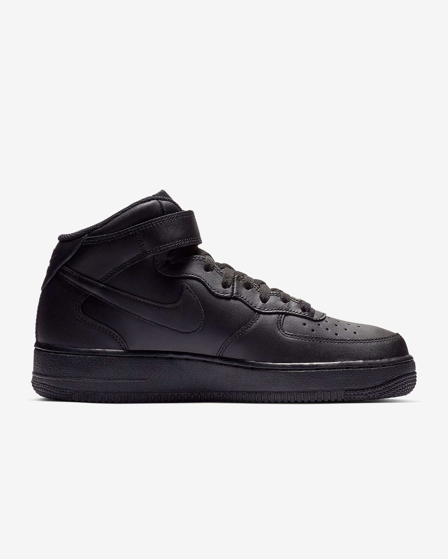 Nike Men's Air Force 1 Mid '07 Shoes, Black/Black