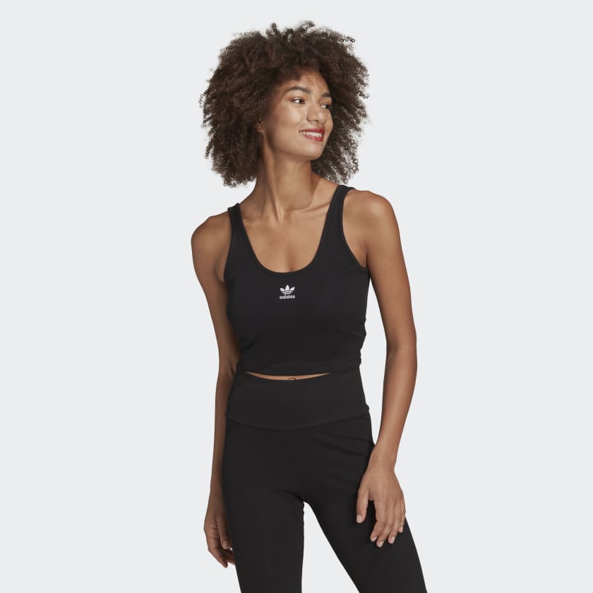 Adidas Women's Adicolor Essentials Rib Tank Top, Black