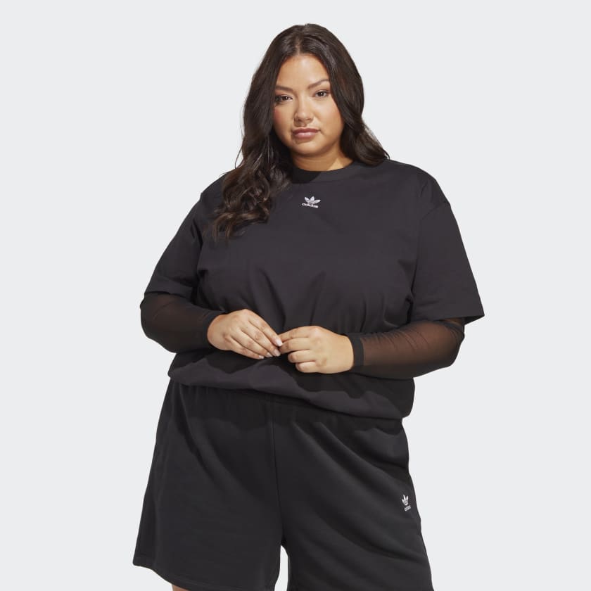 Adidas Women's Adicolor Essentials Tee (Plus Size), Black