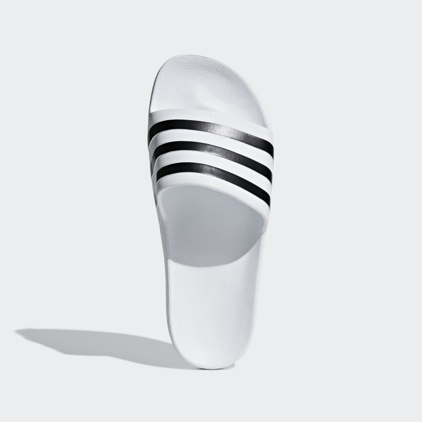 Adidas Women's Adilette Aqua Slides, Cloud White / Core Black / Cloud White
