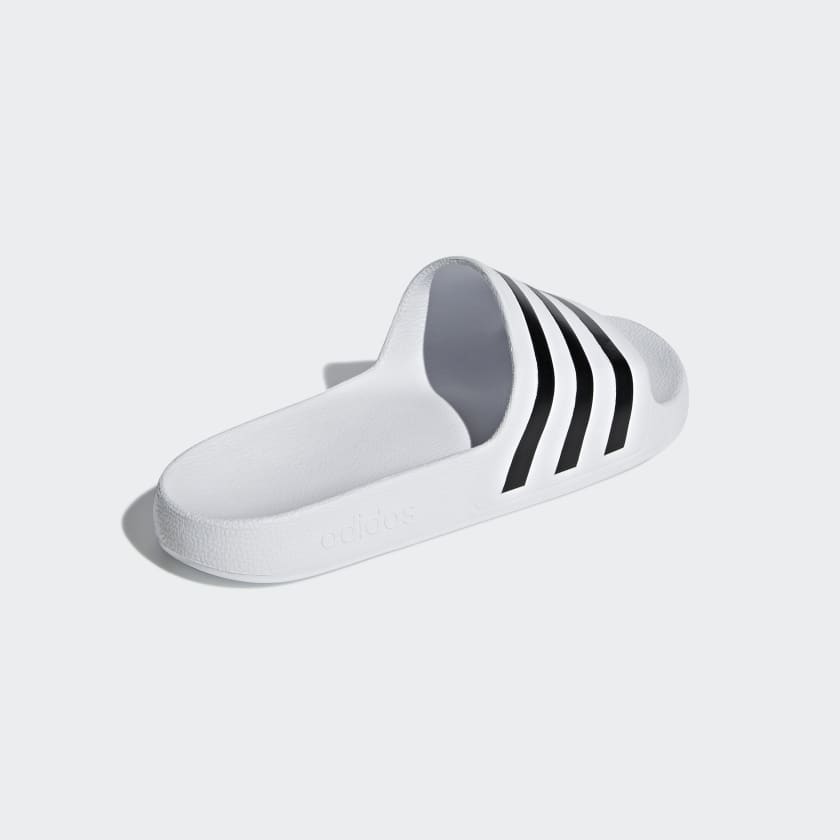Adidas Women's Adilette Aqua Slides, Cloud White / Core Black / Cloud White