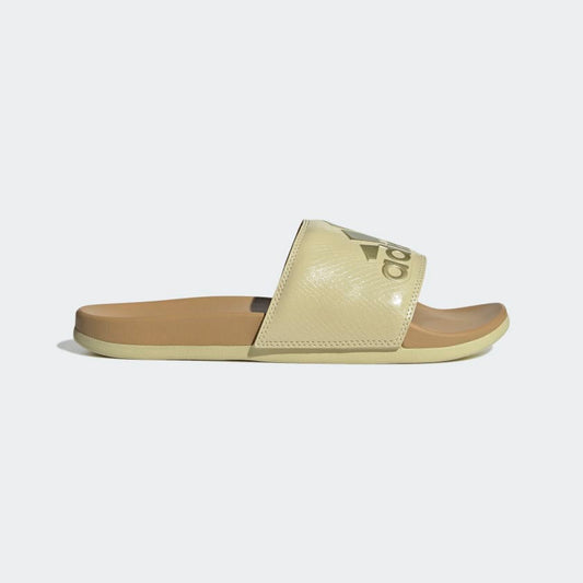 Adidas Women's Adilette Comfort Slides, Sandy Beige / Sandy Beige Met / Golden Beige