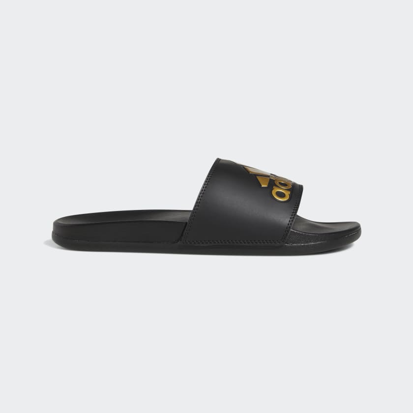 Adidas Adilette Comfort Men's Slides, Core Black / Gold Metallic / Core Black