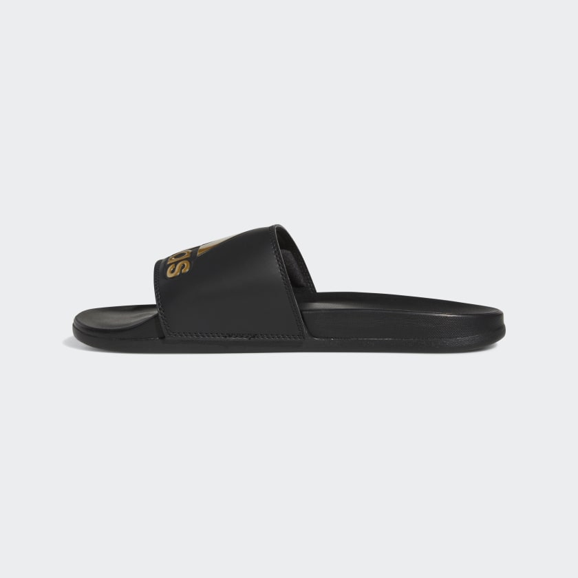 Adidas Adilette Comfort Men's Slides, Core Black / Gold Metallic / Core Black