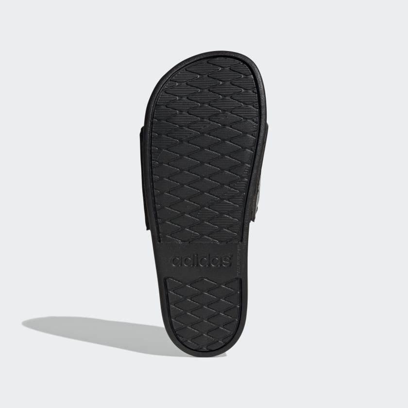 Adidas Women's Adilette Comfort Slides, Core Black / Gold Metallic / Core Black
