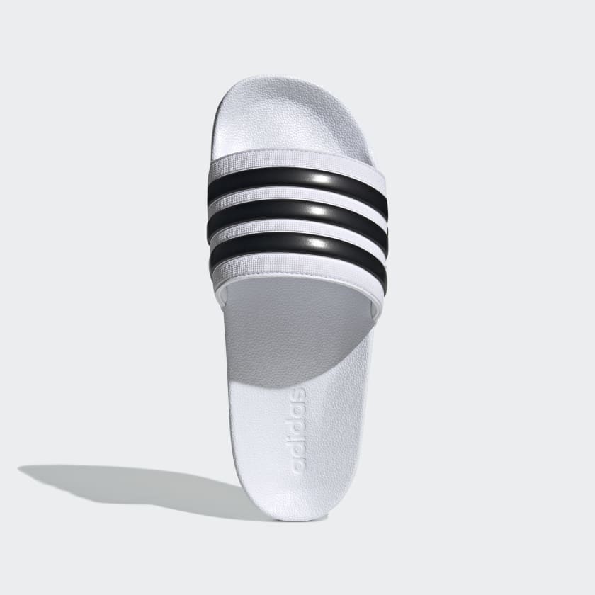 Adidas Women's Adilette Shower Slides, Cloud White / Core Black / Cloud White