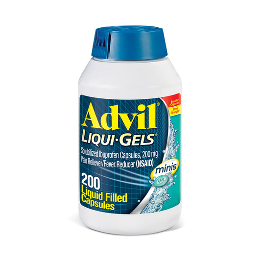 Advil Liqui-Gels Minis Pain and Headache Reliever Ibuprofen, 200 Mg Liquid Filled Capsules, 200 Count