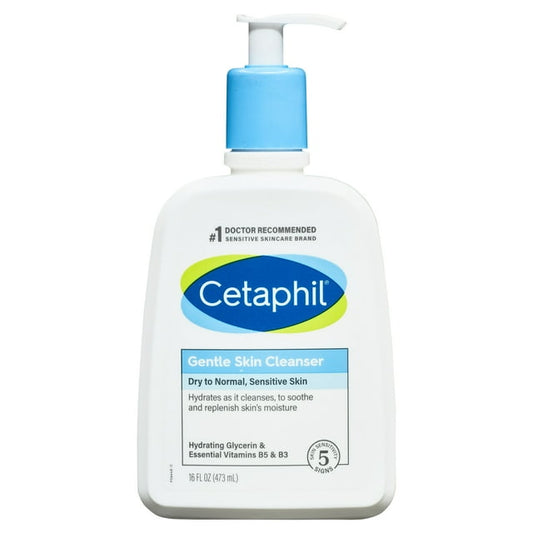 Cetaphil Face Wash, Hydrating Gentle Skin Cleanser for Dry to Normal Sensitive Skin, 16 oz