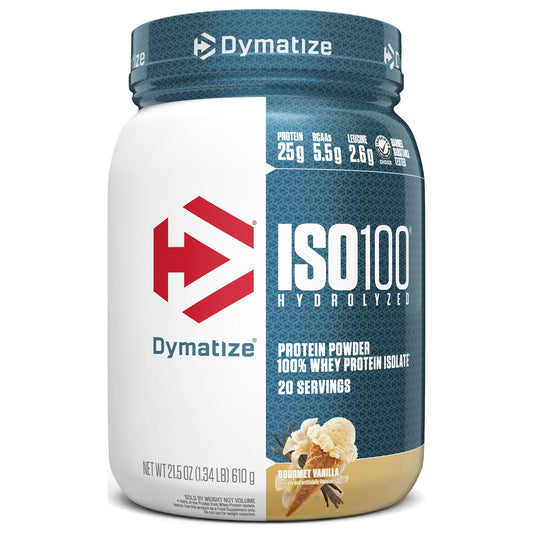 Dymatize ISO100 Hydrolyzed Whey Isolate Protein Powder, Gourmet Vanilla, 20 Servings