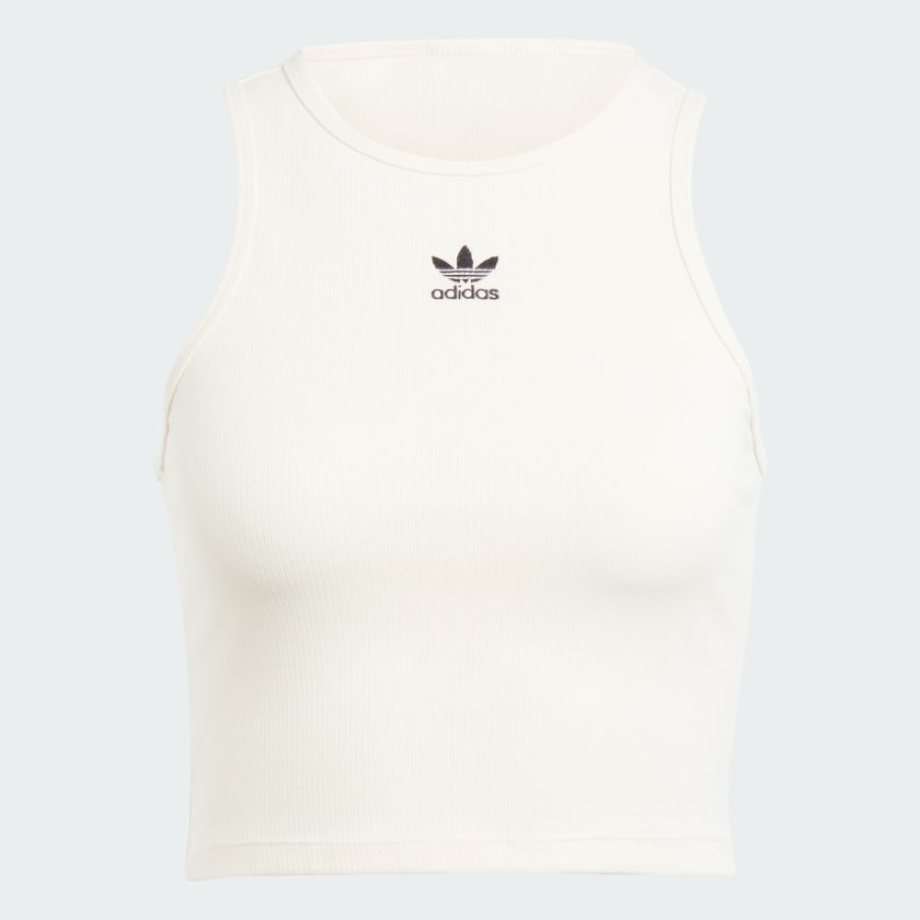 Adidas Women's Essentials Rib Tank Top, Wonder White