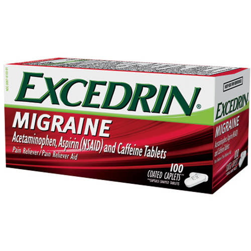 Excedrin Migraine Medicine Caplets for Migraine Headache Relief, 100 Count